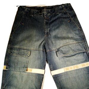 LE JEAN DE MARITHE FRANCOIS GIRBAUD Jeans  36  Thigh/Ankle Straps  Vintage 90's